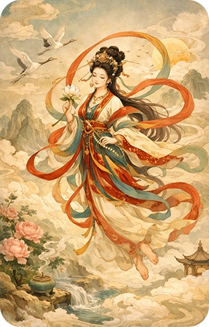 天女・女神シリーズの天女のイラスト